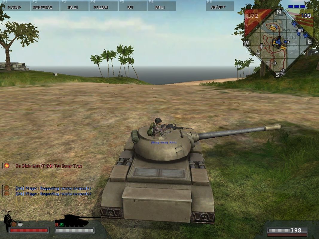 Battlefield: Vietnam (Windows) screenshot: The safe way to move from one base to another, the tanks !