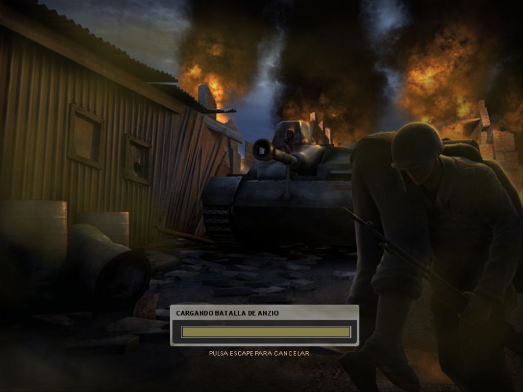 Battlefield 1942: The Road to Rome (Windows) screenshot: Anzio Battle loading screen, one of the new maps we can find in this expansion