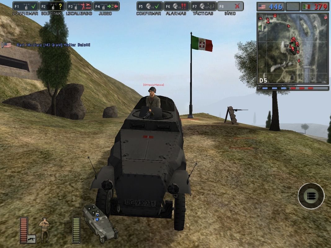 Battlefield 1942: The Road to Rome (Windows) screenshot: Capture the flags are very important to increase the possibility of victory