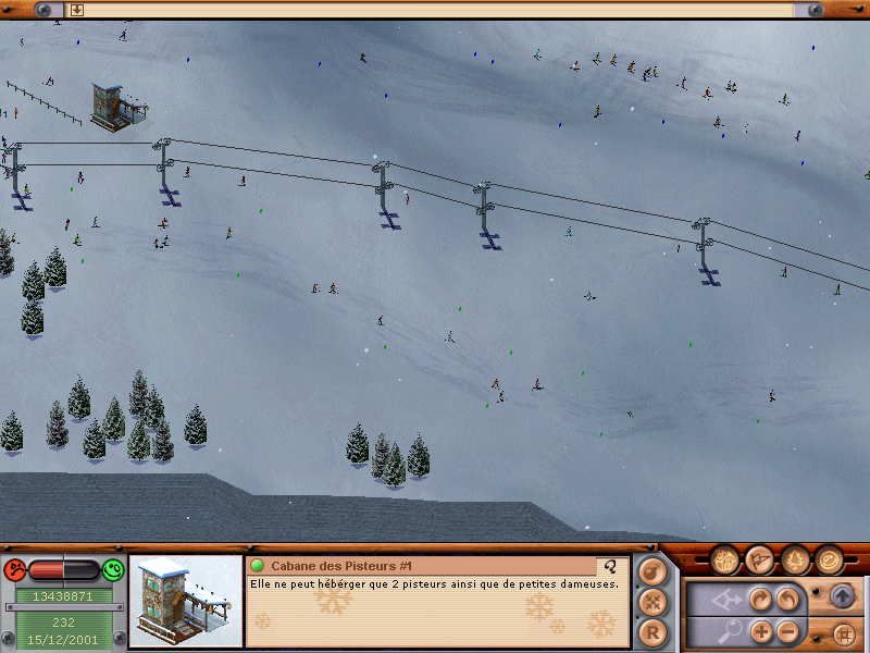 Val d'Isère Ski Park Manager (Windows) screenshot: Ski tow and downhill