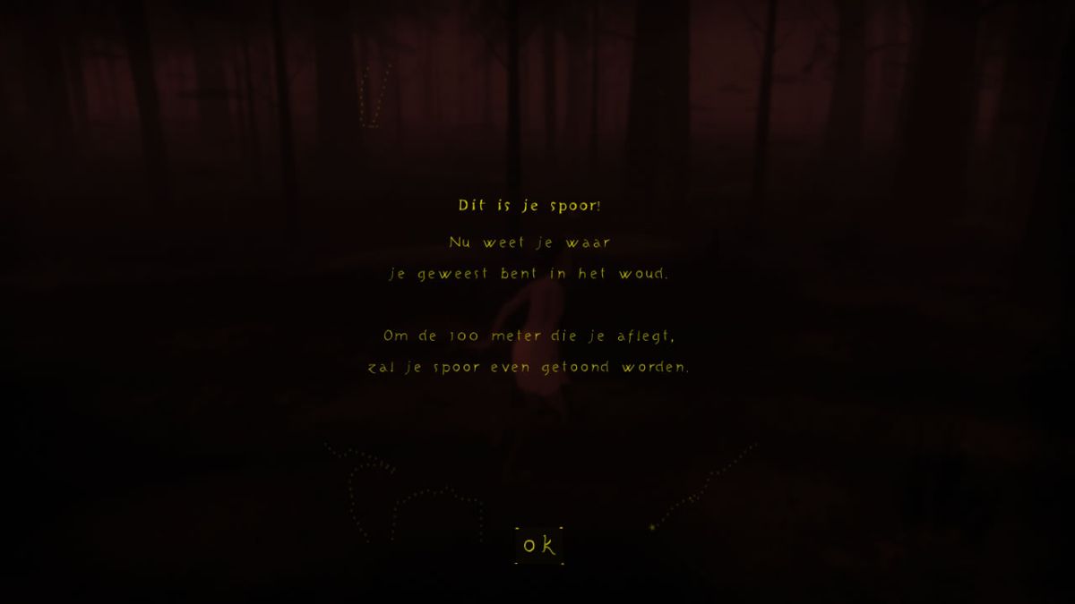 The Path: Prologue (Windows) screenshot: Here too, you only every once in a while get to see your trail (Dutch version)