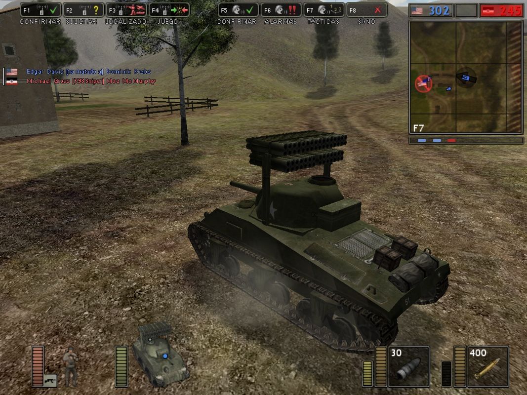 Battlefield 1942: Secret Weapons of WWII (Windows) screenshot: Sherman tank with T-34 Calliope