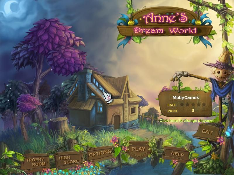 Anne's Dream World (Windows) screenshot: Title screen and main menu