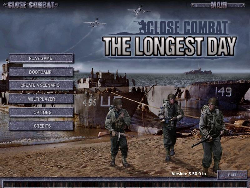 Close Combat: The Longest Day (Windows) screenshot: Main Menu