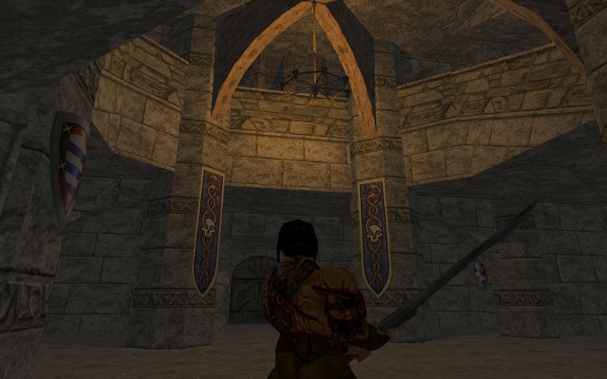 Blade of Darkness (Windows) screenshot: The Duke's castle in the fortress of Tell Halaf