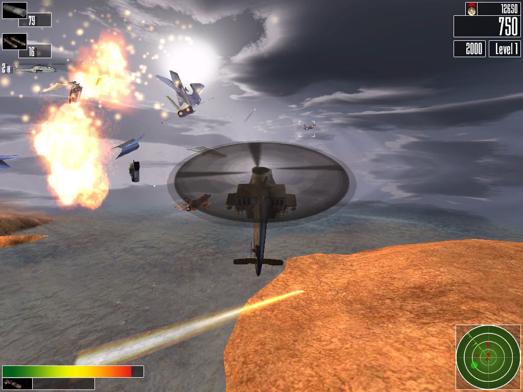 Elite Heli Squad (Windows) screenshot: Good explosion!