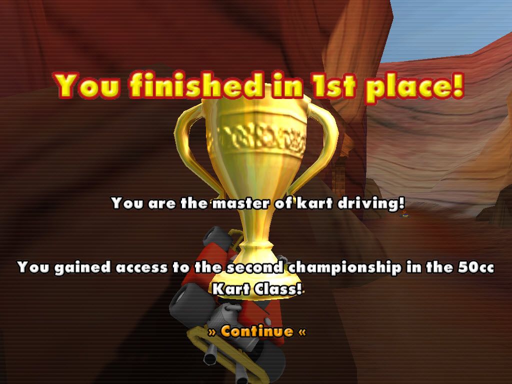 Crazy Chicken: Kart 2 (Windows) screenshot: The only way to access the second championship !