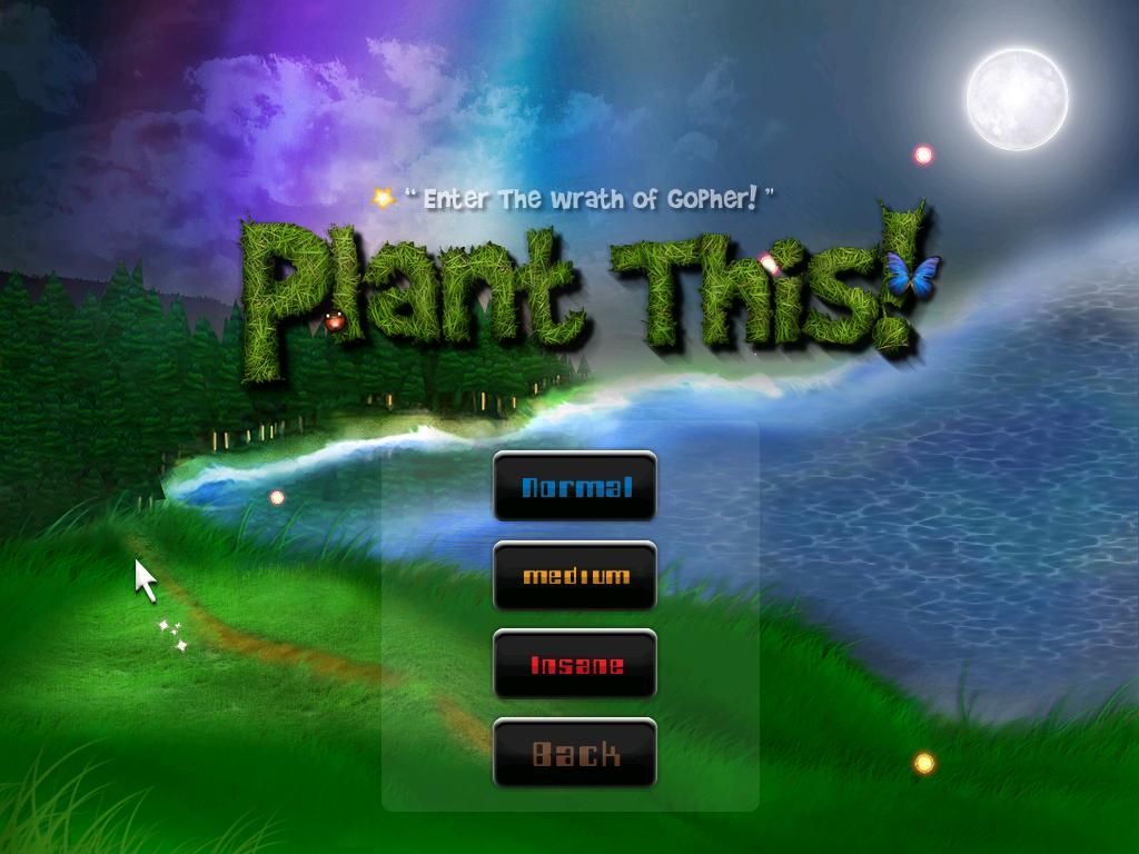 Plant This! (Windows) screenshot: Select your difficulty.