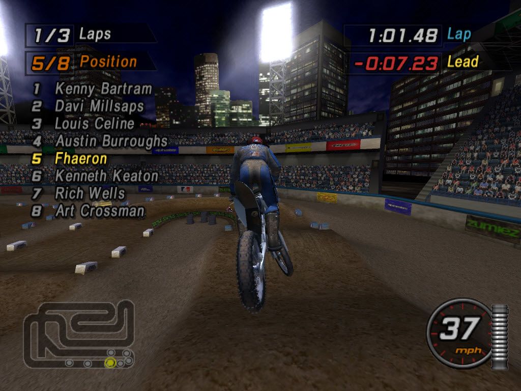 MTX Mototrax (Windows) screenshot: Racing in Denver