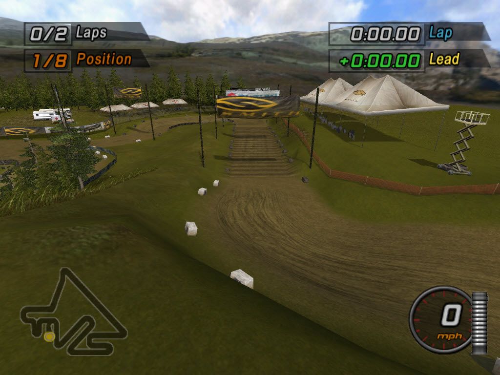 MTX Mototrax (Windows) screenshot: Pacific Hills track