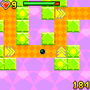 Sphere Madness (ExEn) screenshot: Arrows show you will pushed in a direction indicated by it.
