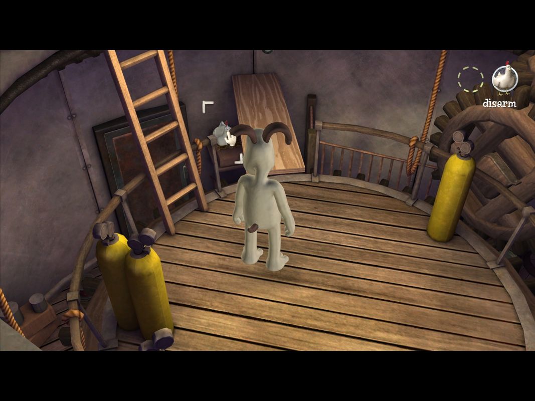 Wallace & Gromit in Muzzled! (Windows) screenshot: Tricking the highly advanced security system.