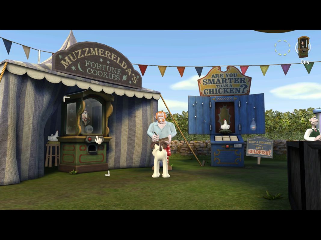 Wallace & Gromit in Muzzled! (Windows) screenshot: No fair would be complete without a fortune teller.