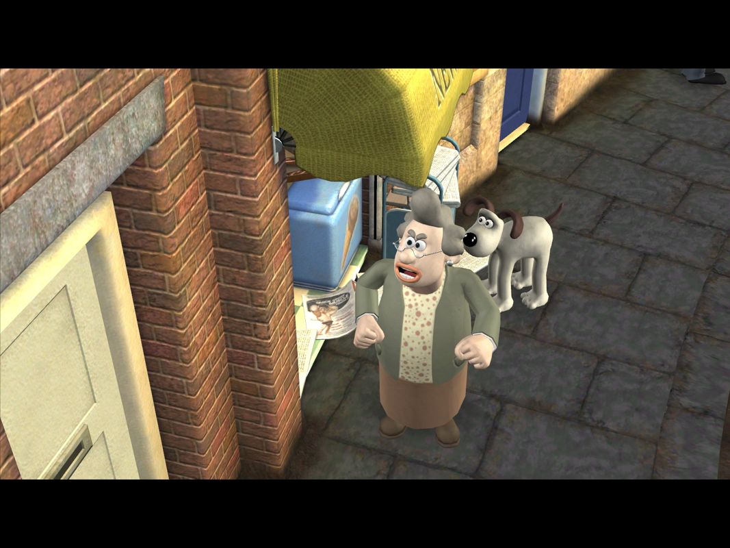Wallace & Gromit in Muzzled! (Windows) screenshot: Mrs. Gabberly arguing with Mr. Gabberly.