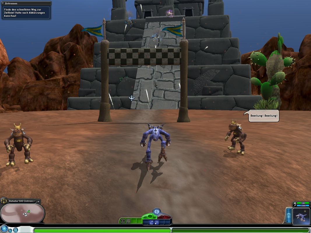 Spore: Galactic Adventures (Windows) screenshot: This adventure has me trying to win a race.