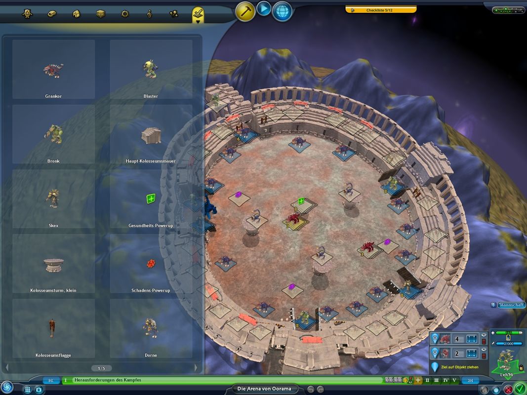 Spore: Galactic Adventures (Windows) screenshot: This editor allows you to create new adventures.