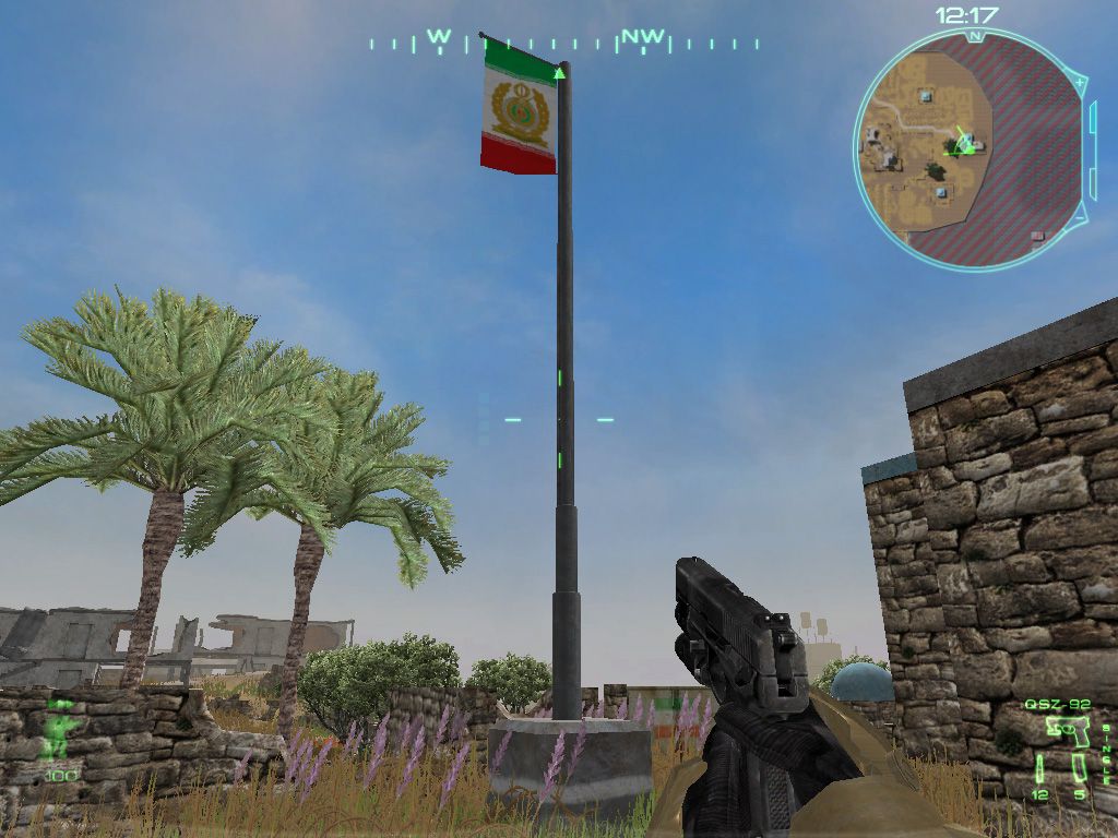 Rising Eagle: Futuristic Infantry Warfare (Windows) screenshot: Capturing one of the posts