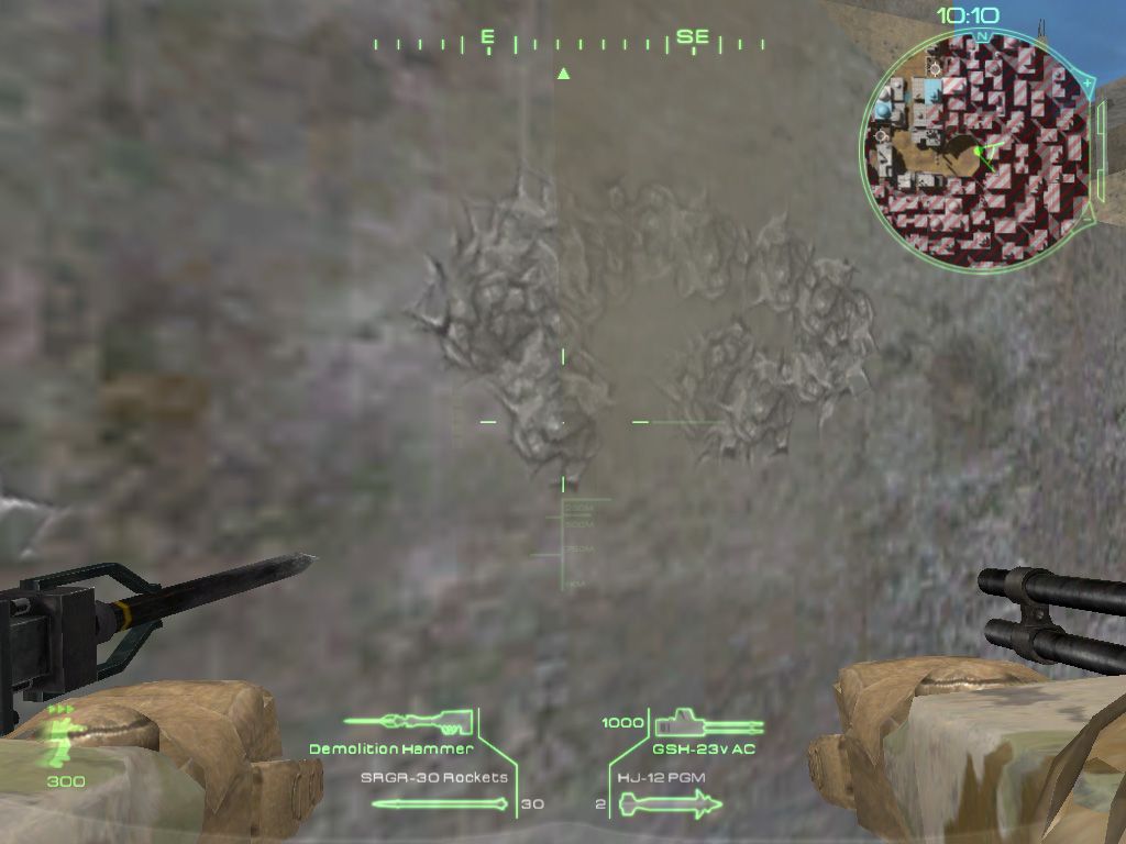 Rising Eagle: Futuristic Infantry Warfare (Windows) screenshot: Using the demolition Hammer you can destruct some walls and objects on the maps