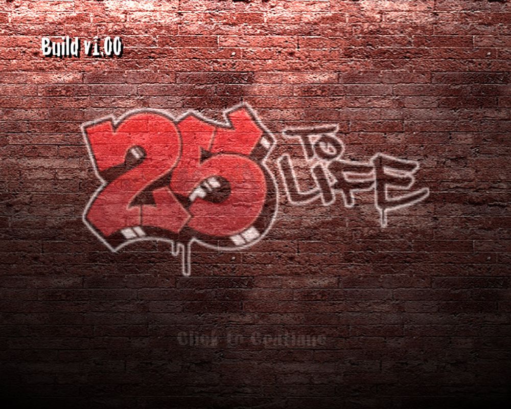 25 to Life (Windows) screenshot: Title Screen
