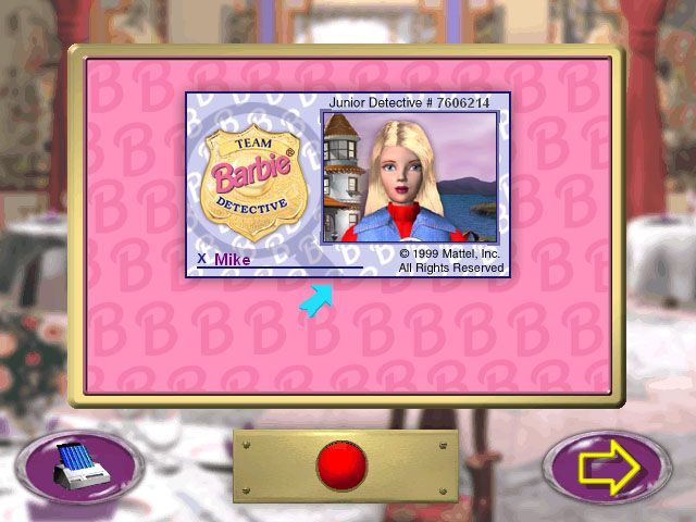 Detective Barbie 2: The Vacation Mystery (Windows) screenshot: Junior Detective badge