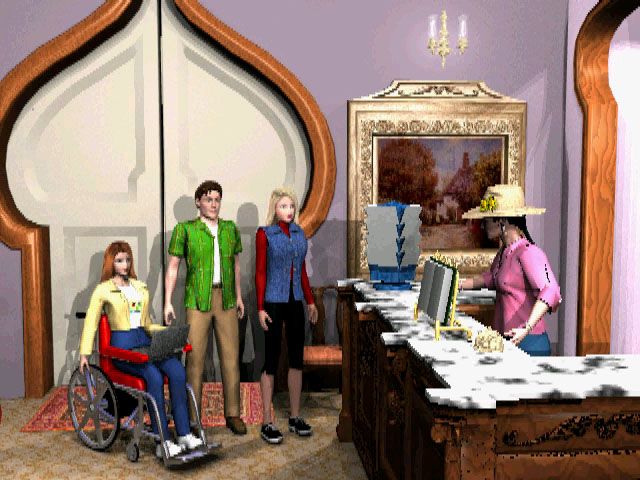 Detective Barbie 2: The Vacation Mystery (Windows) screenshot: Checking in