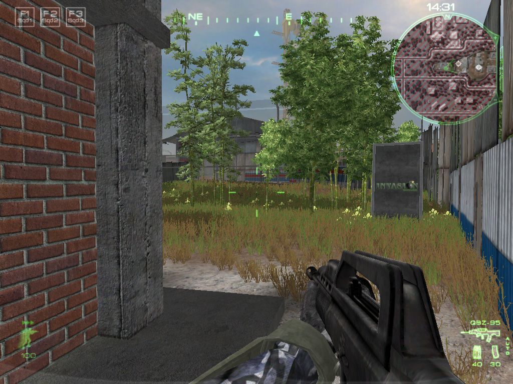 Rising Eagle: Futuristic Infantry Warfare (Windows) screenshot: First contact with the combat area