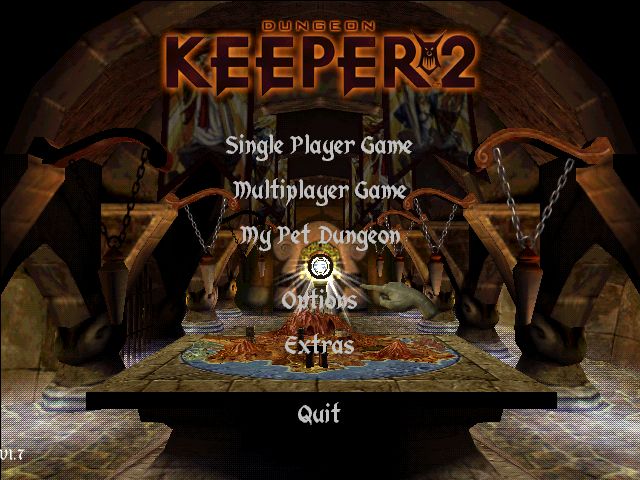 Dungeon Keeper 2 (Windows) screenshot: Main menu