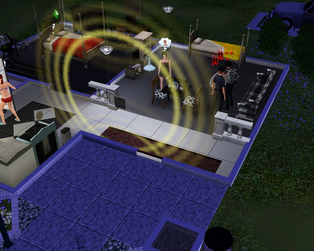 The Sims 3 (Windows) screenshot: Someone broke in!