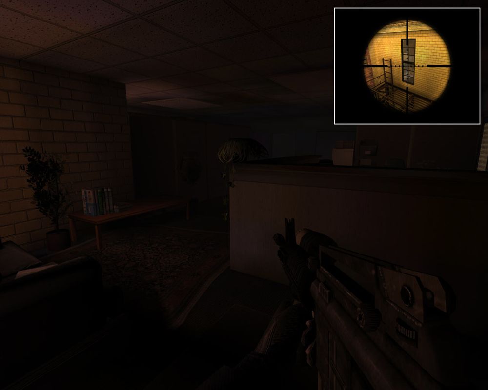 SWAT 4: The Stetchkov Syndicate (Windows) screenshot: Sniper's view