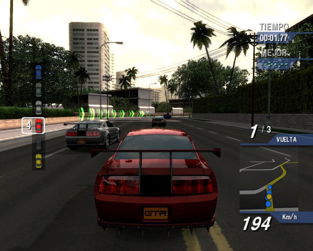 Ford Bold Moves Street Racing (Windows) screenshot: Racing at Venice Beach.