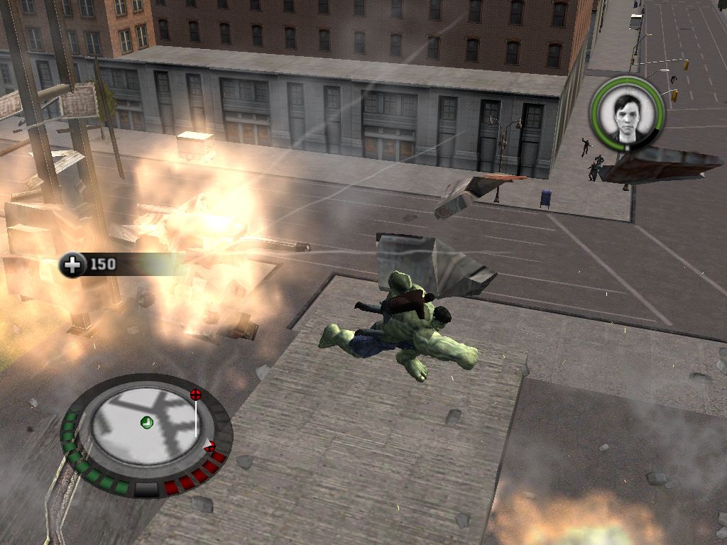 The Incredible Hulk (Windows) screenshot: Here we go! one spaceship less!
