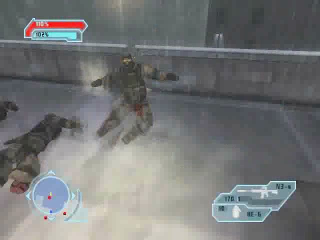 Special Forces: Nemesis Strike (PlayStation 2) screenshot: You can use a Predator-like invisibility.