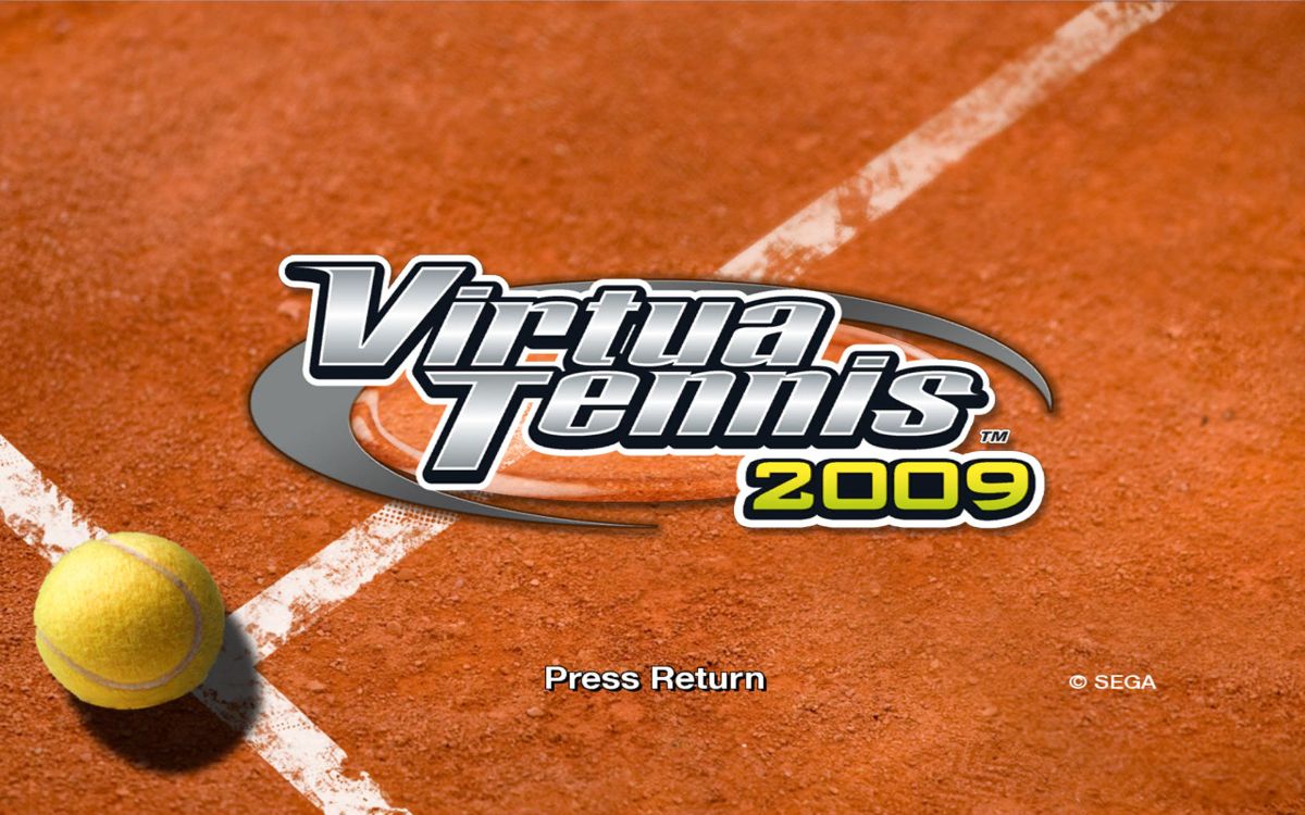Virtua Tennis 2009 (Windows) screenshot: Title Screen