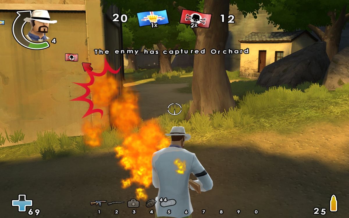 Battlefield: Heroes (Browser) screenshot: I'm on fire.
