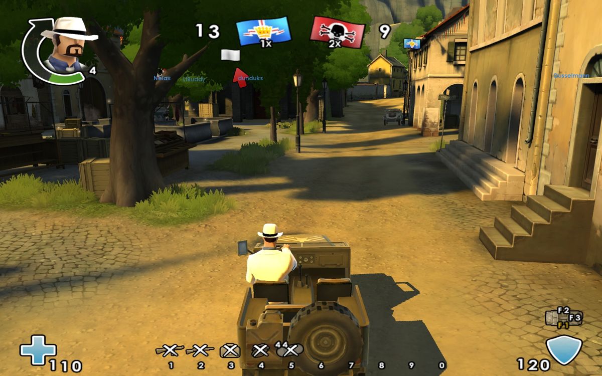 Battlefield: Heroes (Browser) screenshot: Taking a ride with a jeep...