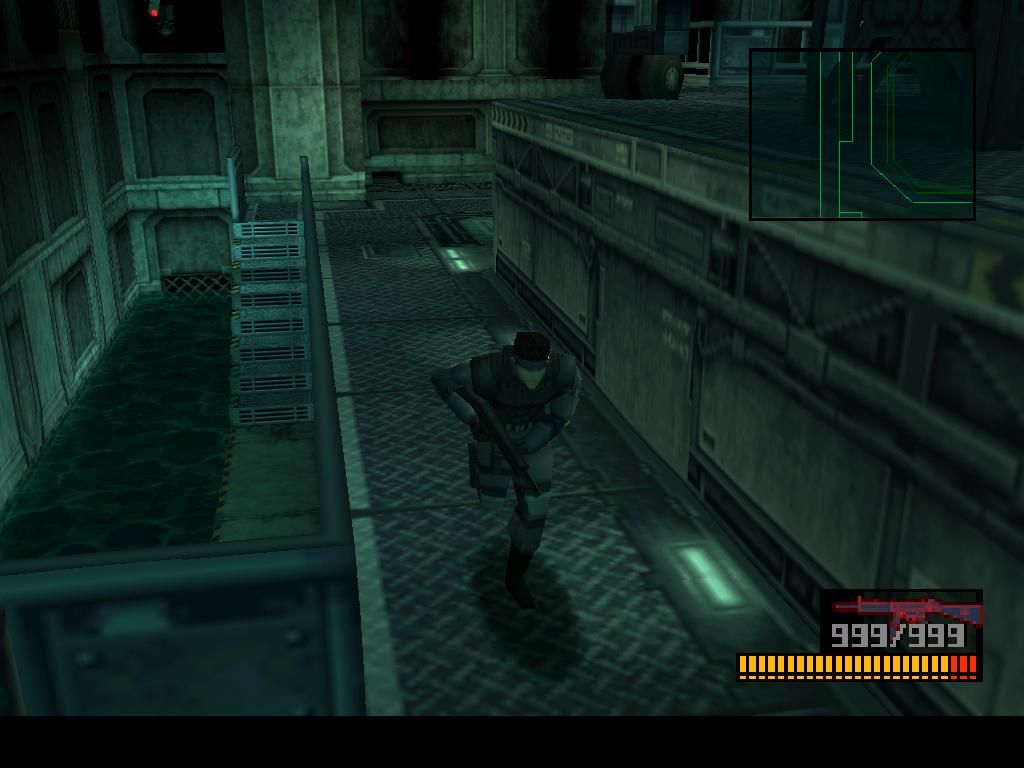 Metal Gear Solid (Windows) screenshot: Our hero in his pre-mullet phase