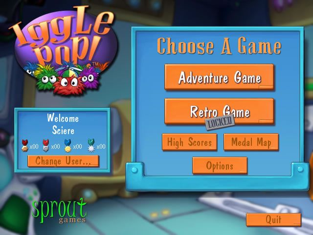 Iggle Pop! (Windows) screenshot: Main Menu