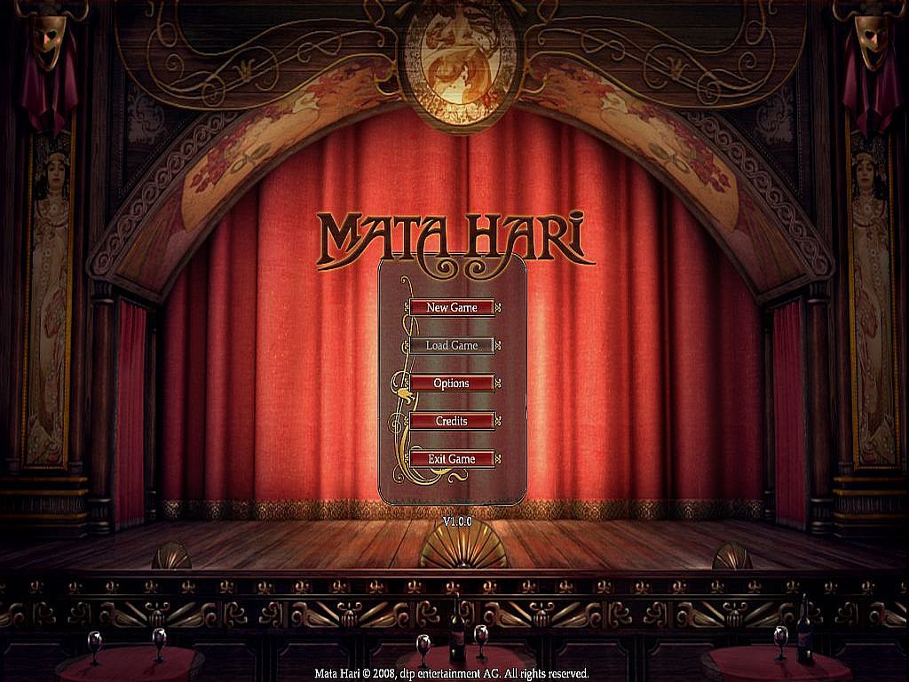 Mata Hari (Windows) screenshot: Main Menu