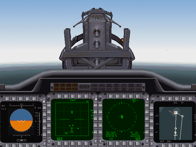 Jane's Combat Simulations: F-15 (Windows) screenshot: Weapon Systems Officer cockpit