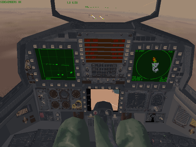 Jane's Combat Simulations: F-15 (Windows) screenshot: Pilot's 3D virtual cockpit