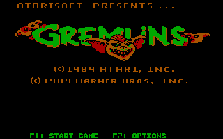 Gremlins (PC Booter) screenshot: Title screen