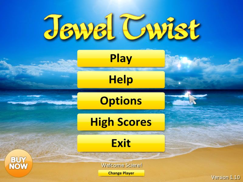 Jewel Twist (Windows) screenshot: Main Menu