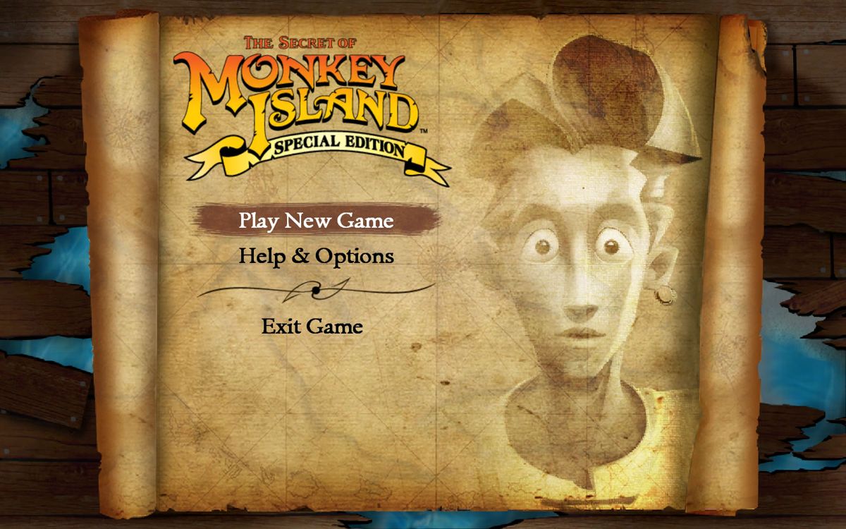 The Secret of Monkey Island: Special Edition (Windows) screenshot: Main Menu