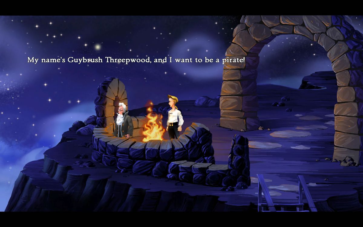 The Secret of Monkey Island: Special Edition (Windows) screenshot: Guybrush' legendary introduction