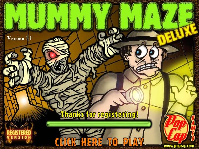 Mummy Maze Deluxe (Windows) screenshot: Loading Screen
