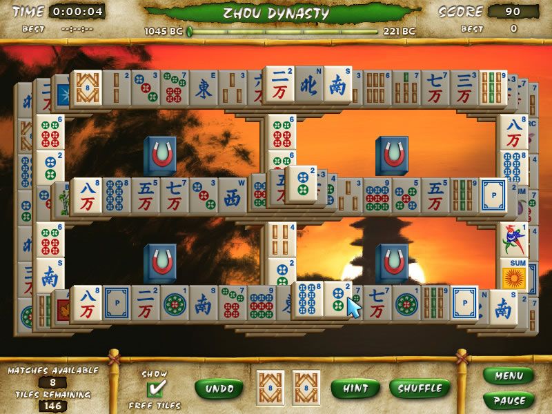 Mahjong Escape: Ancient China (Windows) screenshot: A board with magnets