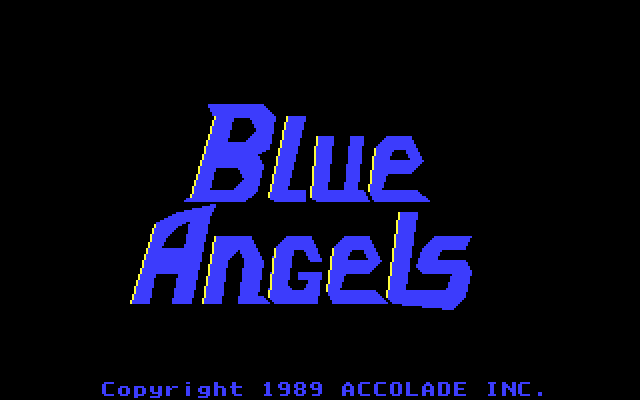 Blue Angels: Formation Flight Simulation (DOS) screenshot: title screen (MCGA/VGA)
