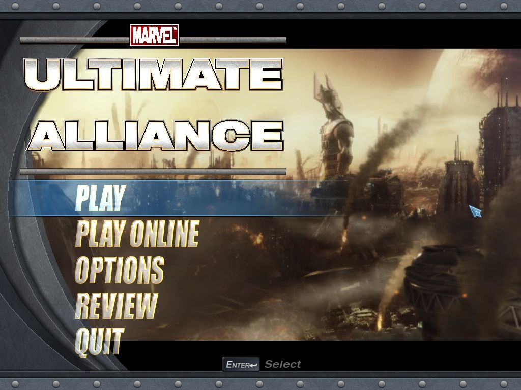 Marvel Ultimate Alliance (Windows) screenshot: Title screen
