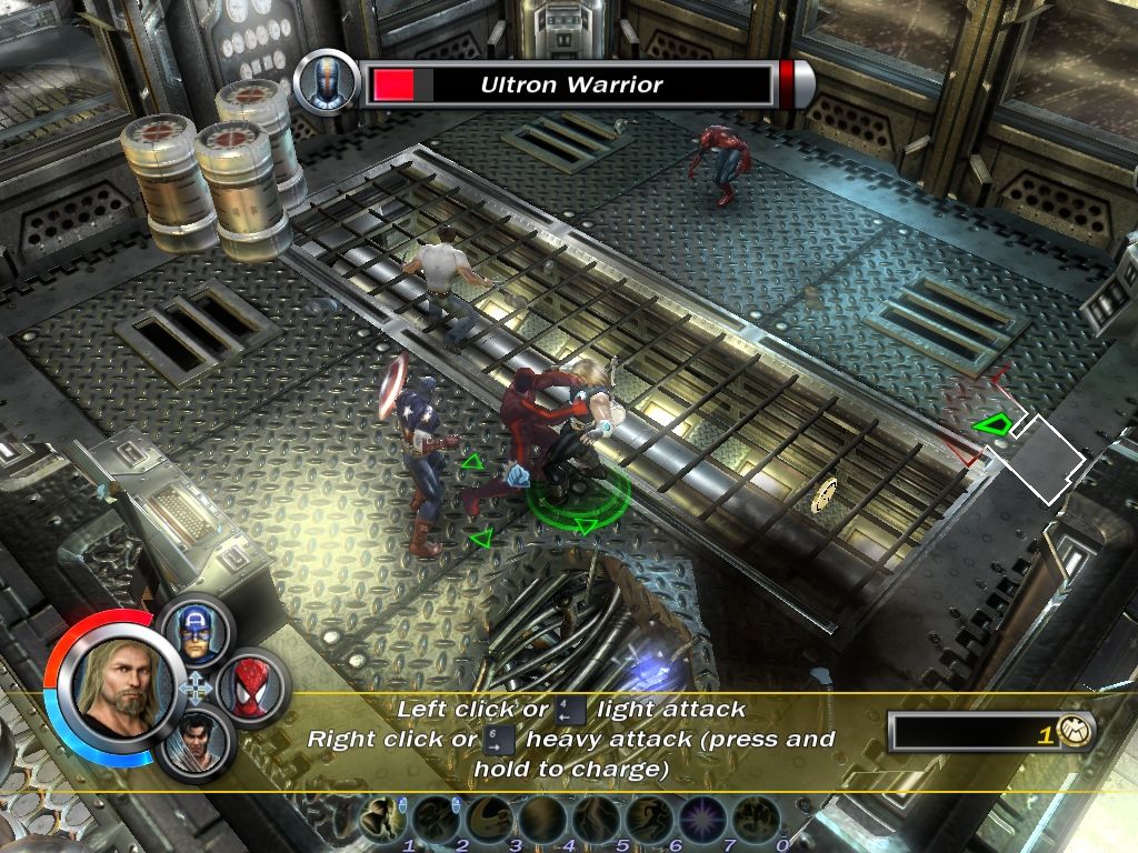 Marvel Ultimate Alliance (Windows) screenshot: Tackling my first enemies