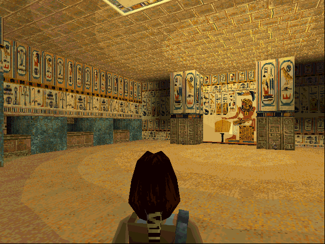 Tomb Raider (DOS) screenshot: A beautifully decorated room